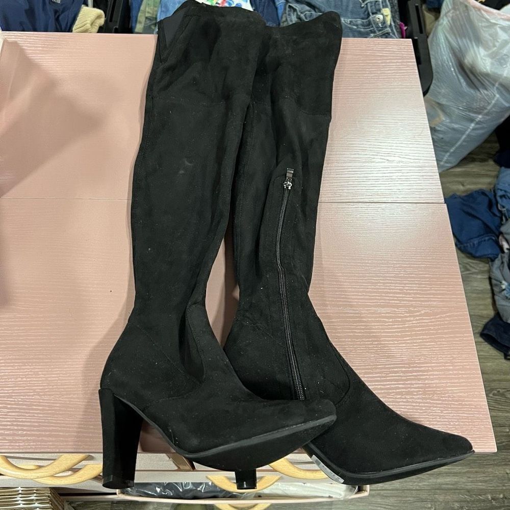 NEW Black Over the Knee Shoe’n Tale Heeled Boots